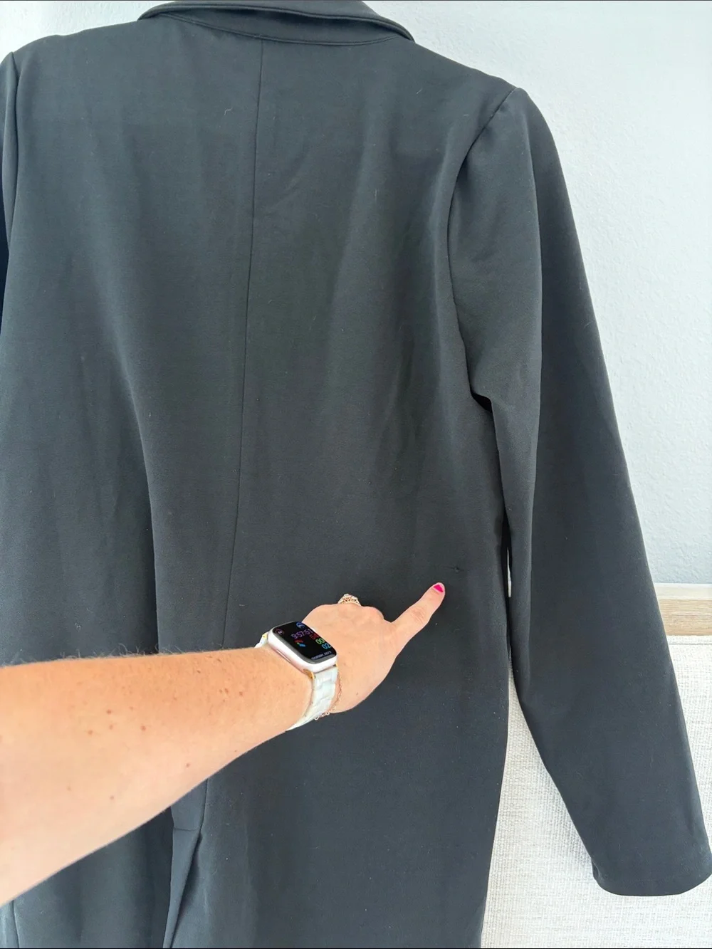 LuLaRoe Black Open-Front Blazer with Patch Pockets